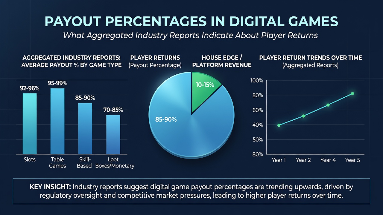 Detailed graphs comparing regional payout averages for digital slots and table games from 2025 to 2026