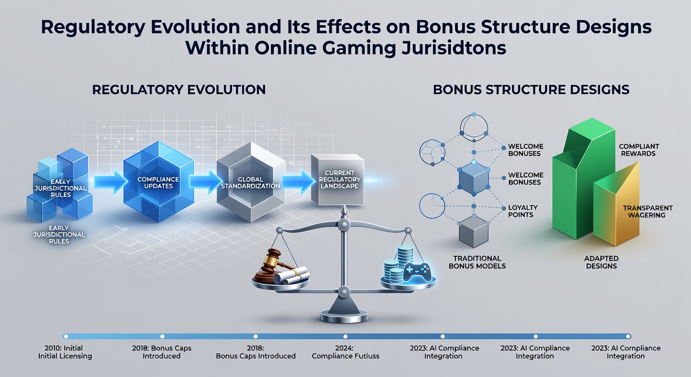 Documents and charts detailing changes in online gaming regulations and bonus structures