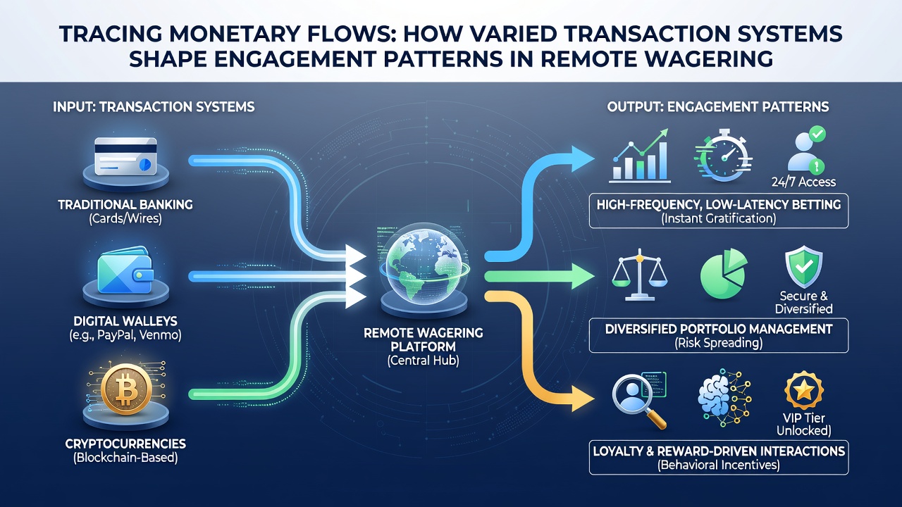 Chart showing engagement metrics linked to different payment methods on remote wagering platforms